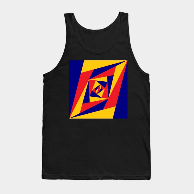 red blue and yellow  triangles Tank Top by OmarZArtShop